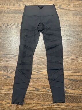 lululemon athletica Wunder Under Black High-Waist Leggings with Mesh Paneling